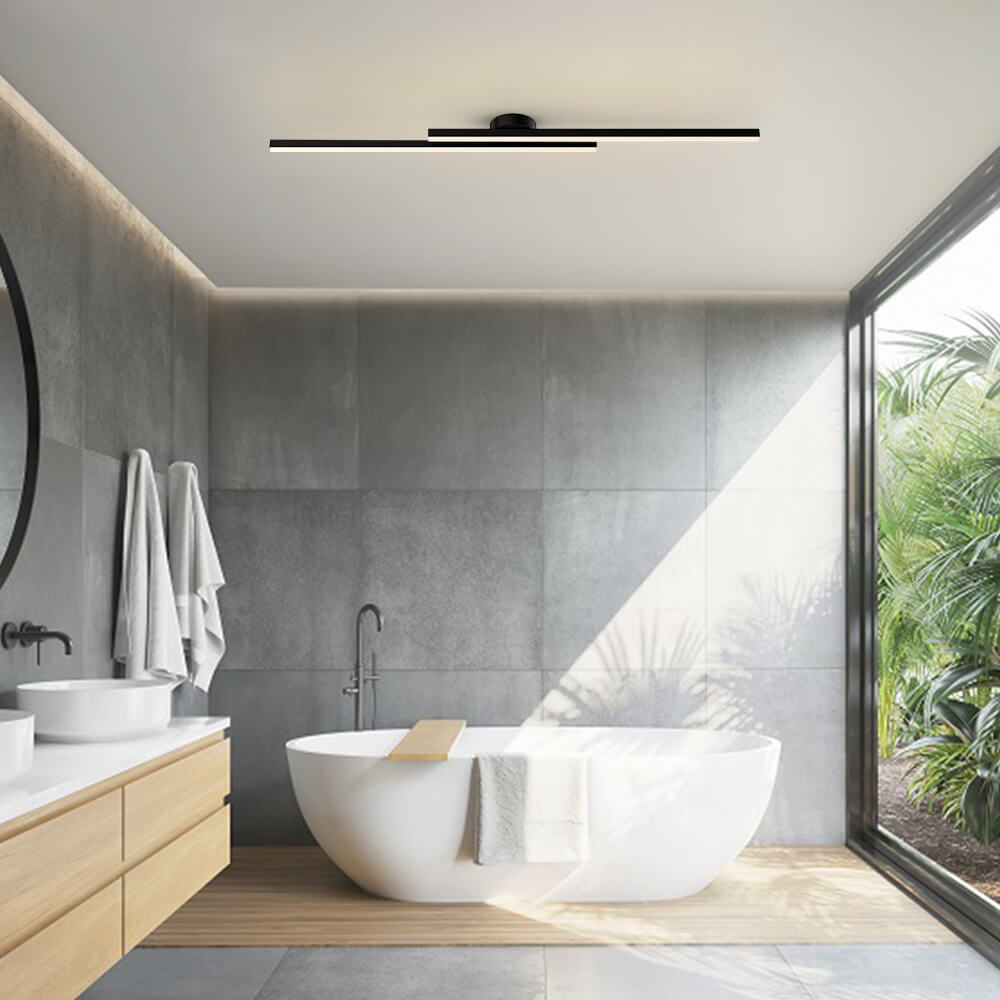 DuoStrip – Contemporary Black LED Ceiling Fixture