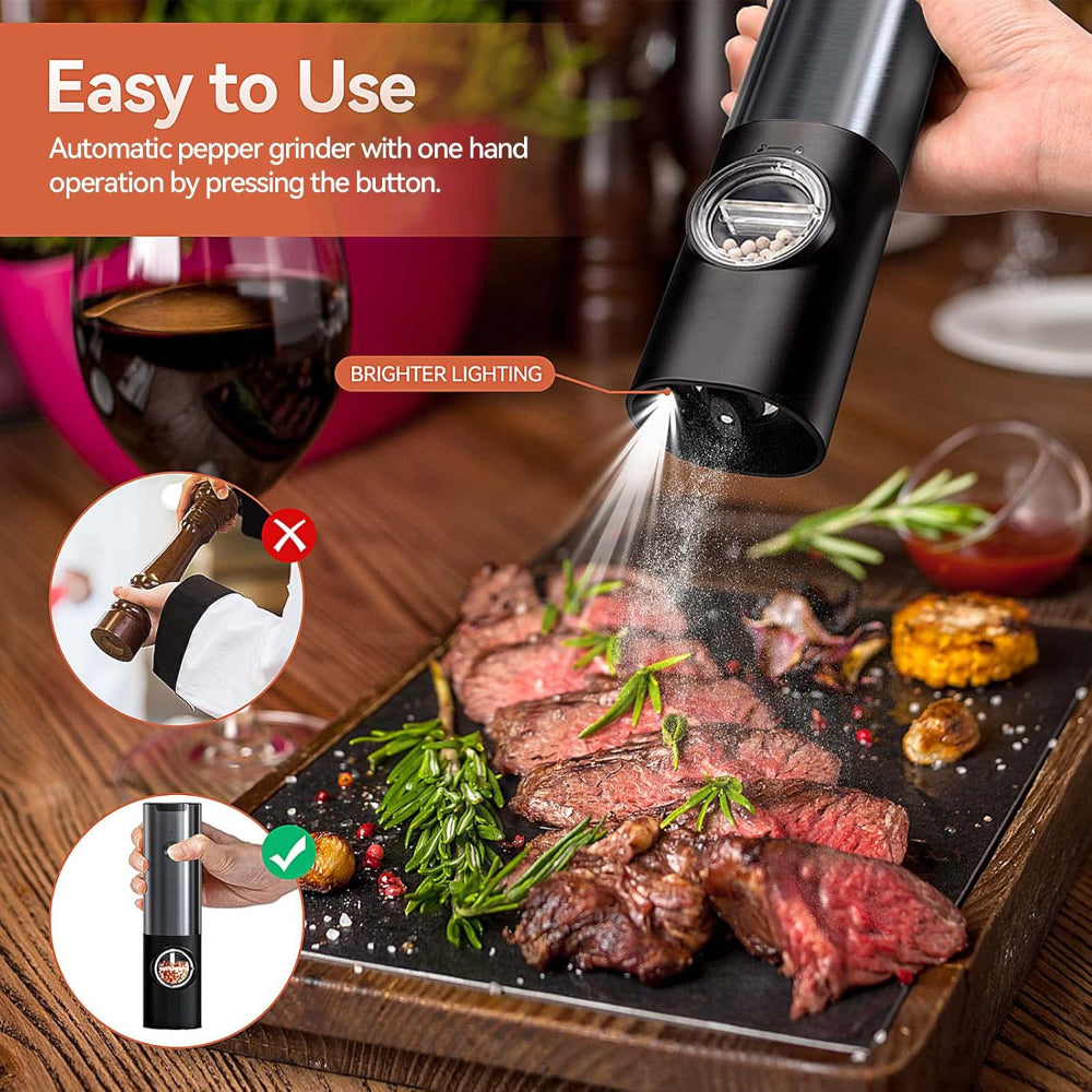 Grindelle - Rechargeable Electric Salt and Pepper Grinder