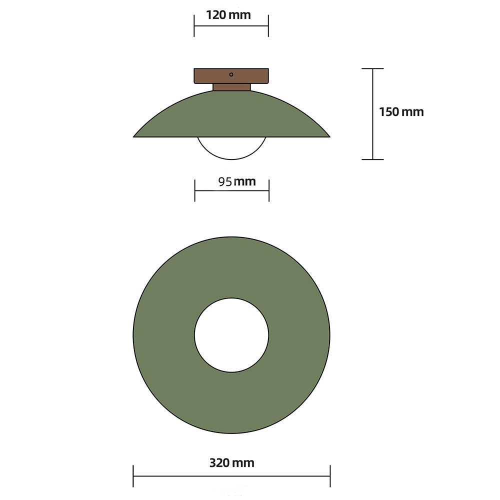 KitchenLine – Sleek, Flush-Mounted Metal Ceiling Fixture