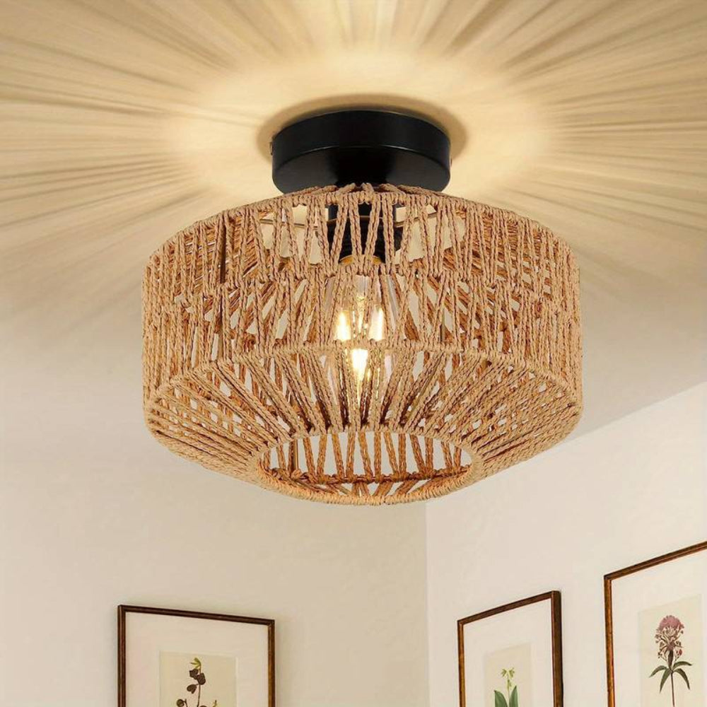 Handcrafted Rustic Bohemian Ceiling Light - Timeless Elegance