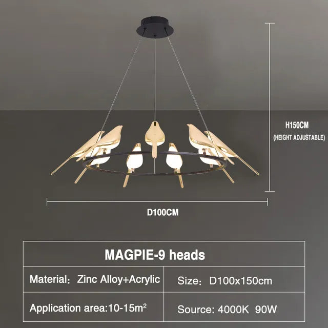 LUMINA – Dimmable Celestial Bird Chandelier