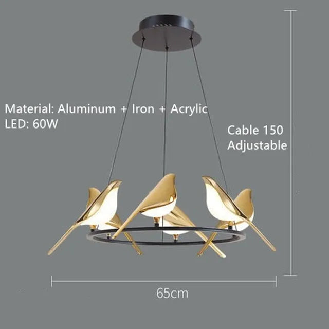 LUMINA – Dimmable Celestial Bird Chandelier