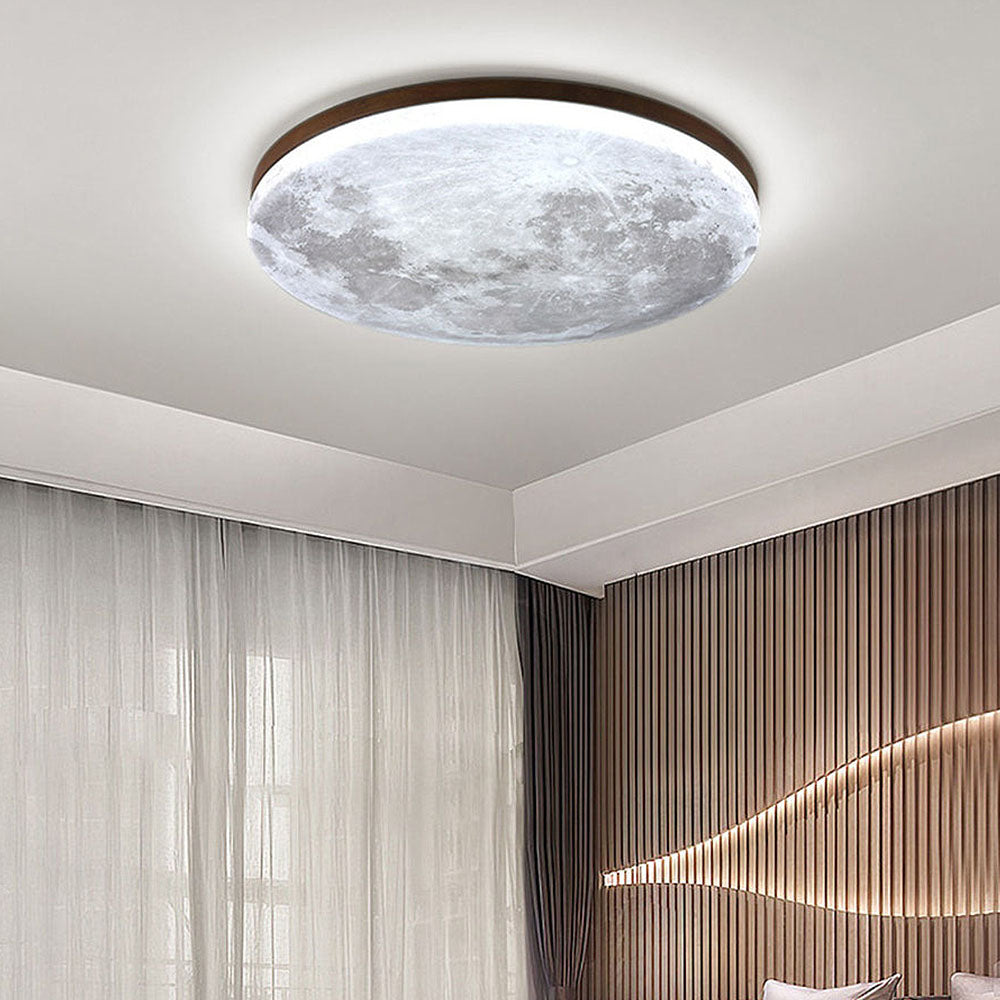 Selvona - LED Ceiling Light with Art Deco Moon Design