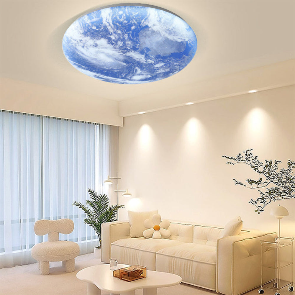 Selvona - LED Ceiling Light with Art Deco Moon Design