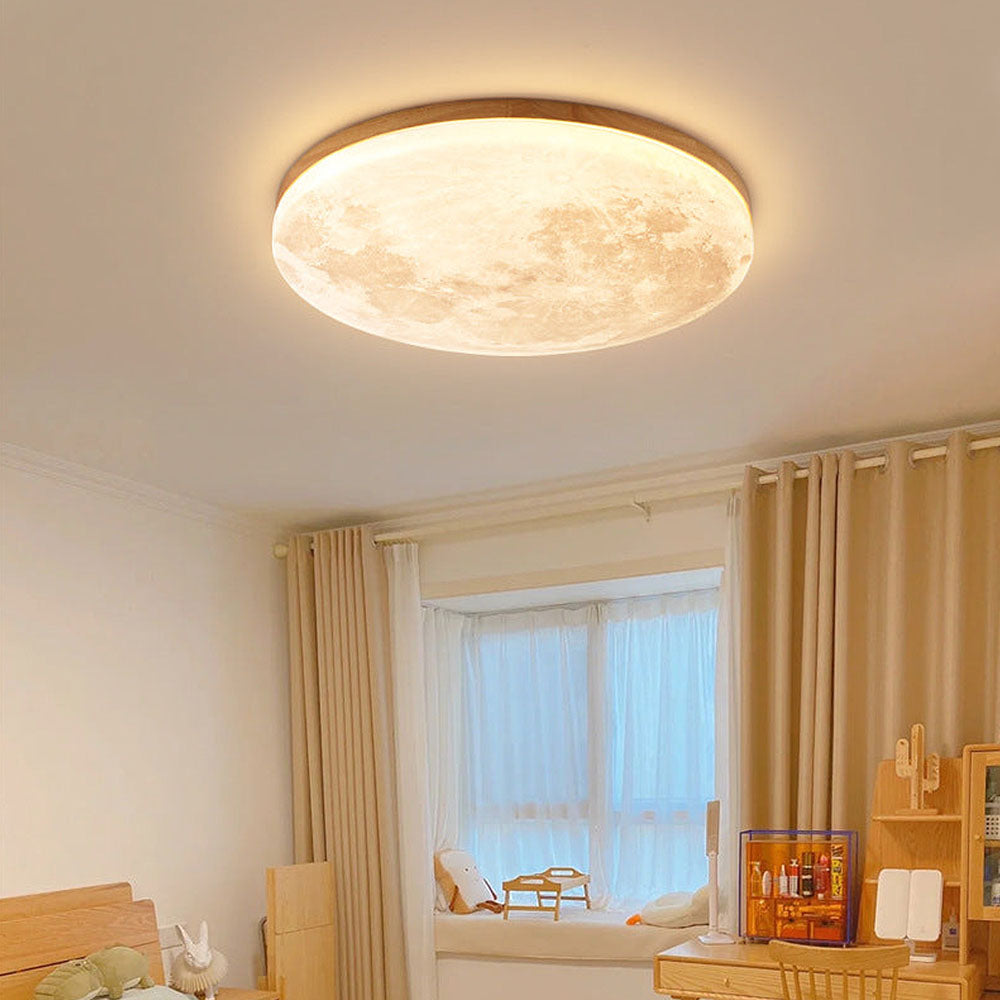 Selvona - LED Ceiling Light with Art Deco Moon Design