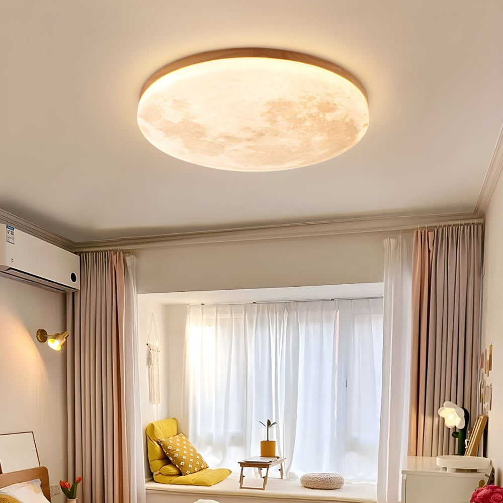 Selvona - LED Ceiling Light with Art Deco Moon Design