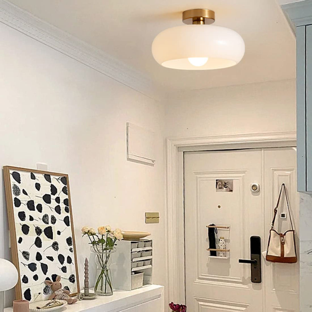 VintageGlow – Circular Glass Ceiling Fixture