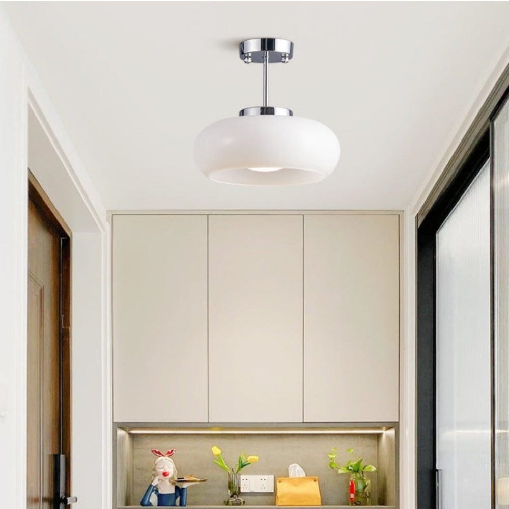 VintageGlow – Circular Glass Ceiling Fixture