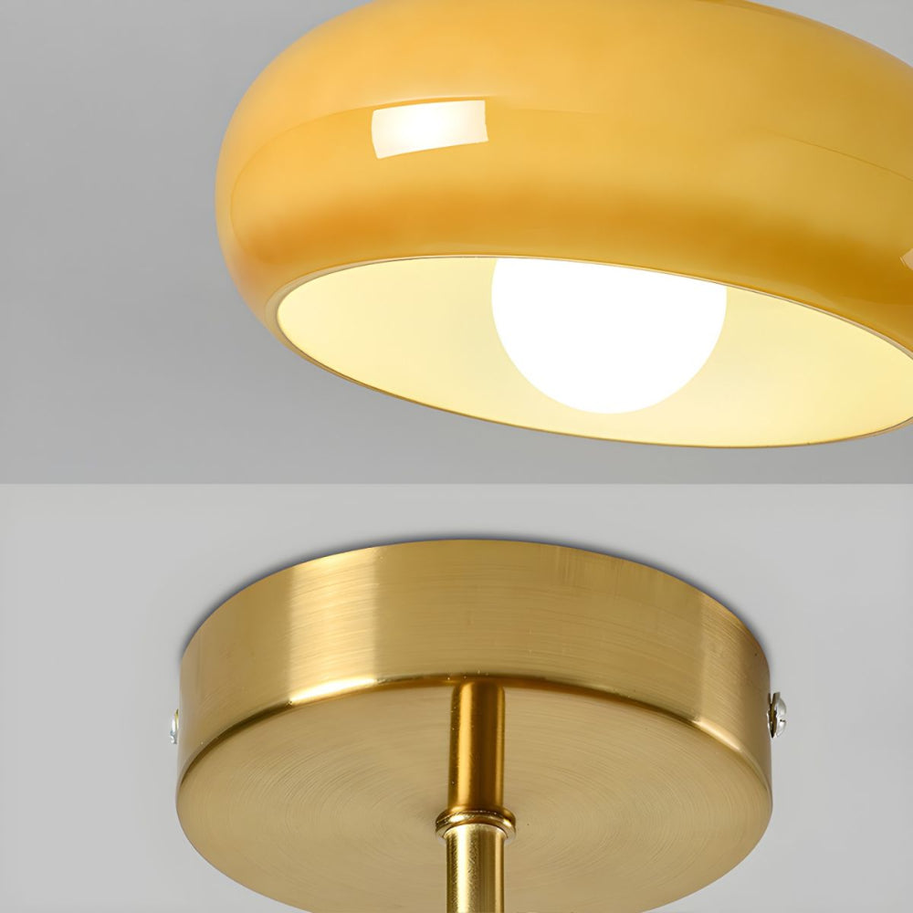 VintageGlow – Circular Glass Ceiling Fixture