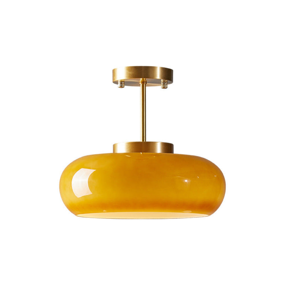 VintageGlow – Circular Glass Ceiling Fixture