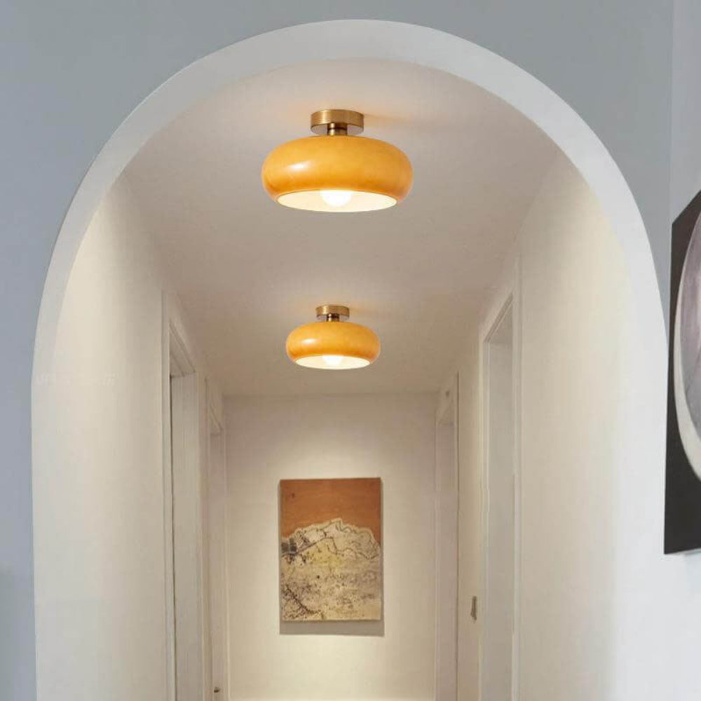 VintageGlow – Circular Glass Ceiling Fixture