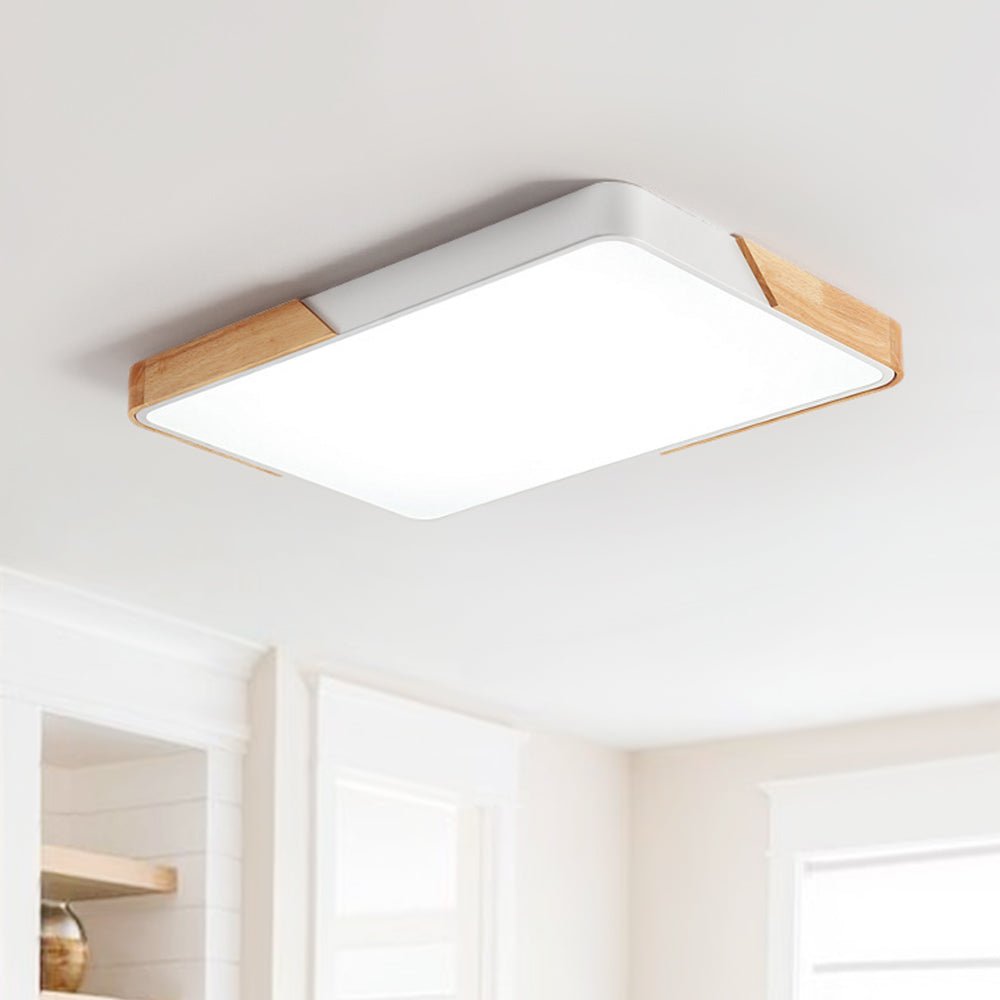 WoodenFrame – Contemporary Dimmable LED Ceiling Fixture