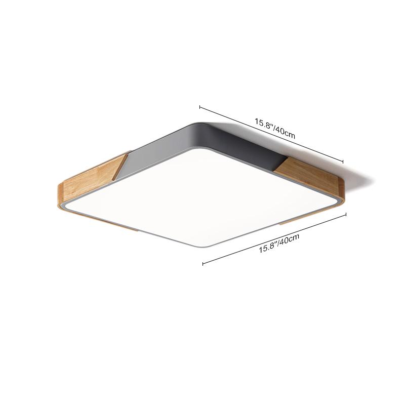 WoodenFrame – Contemporary Dimmable LED Ceiling Fixture