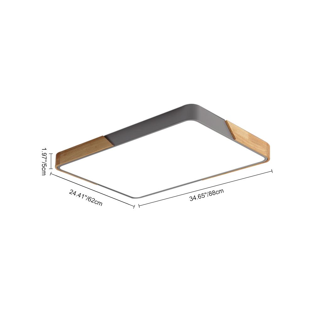 WoodenFrame – Contemporary Dimmable LED Ceiling Fixture