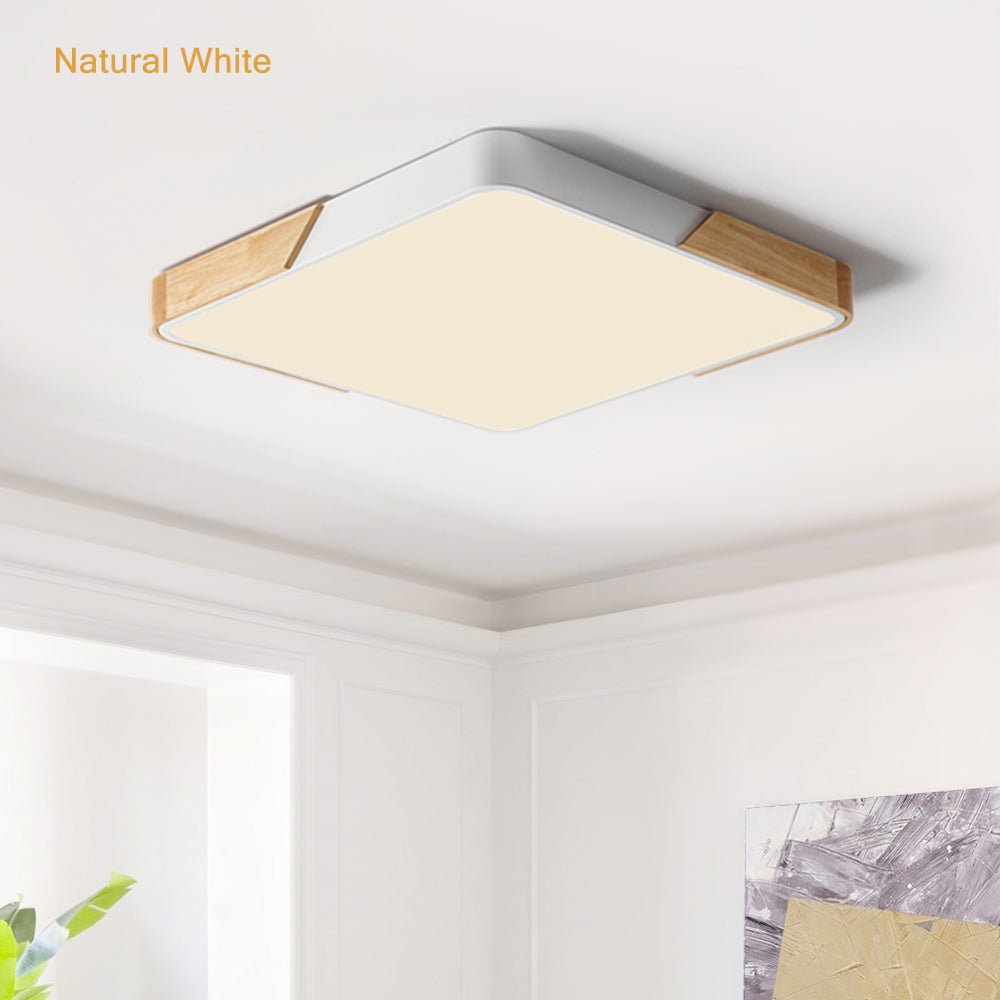 WoodenFrame – Contemporary Dimmable LED Ceiling Fixture