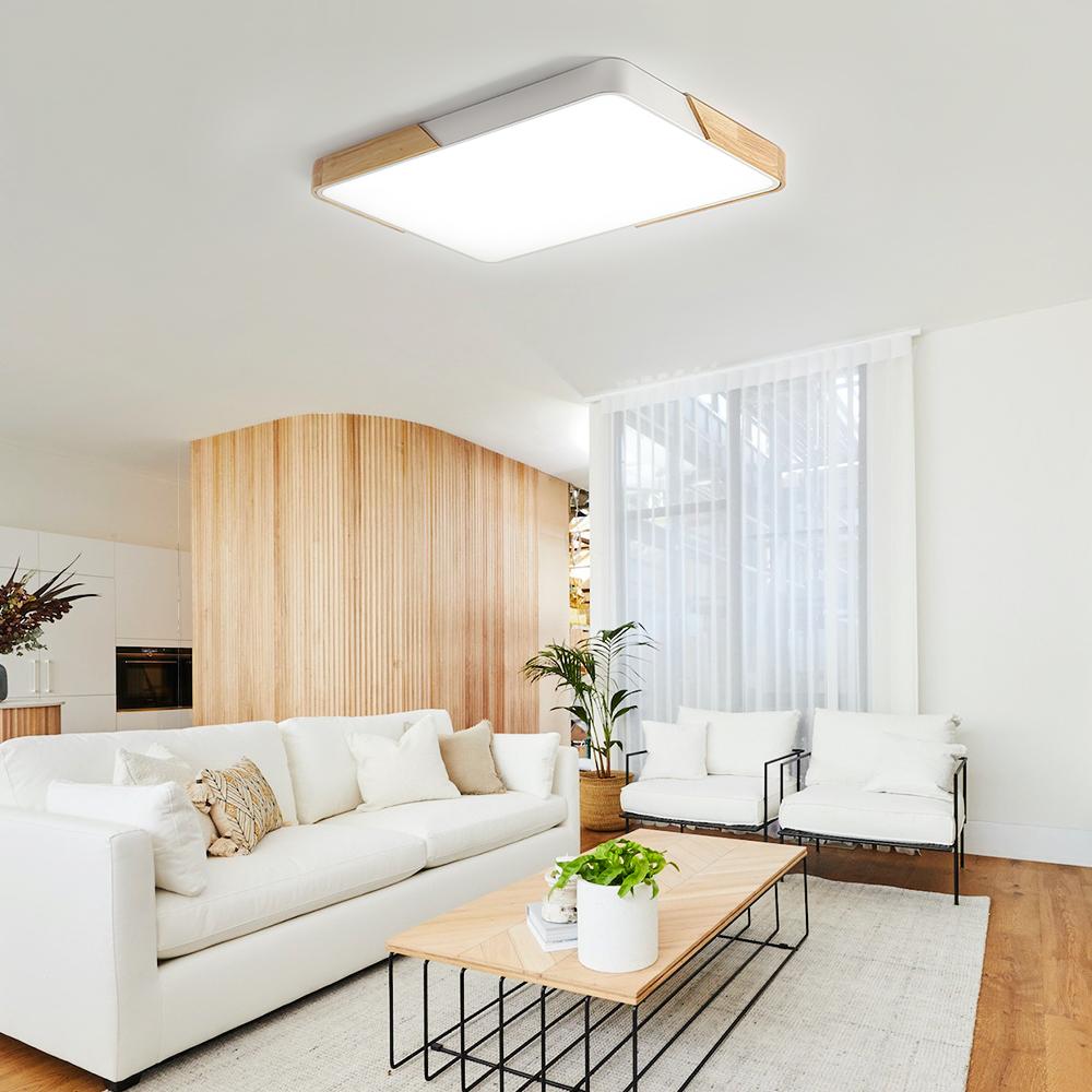 WoodenFrame – Contemporary Dimmable LED Ceiling Fixture
