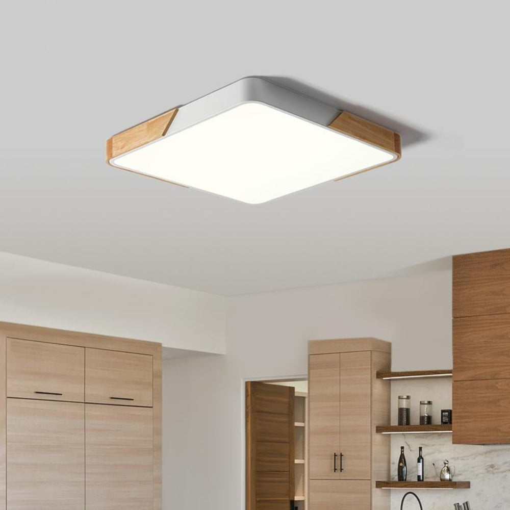 WoodenFrame – Contemporary Dimmable LED Ceiling Fixture