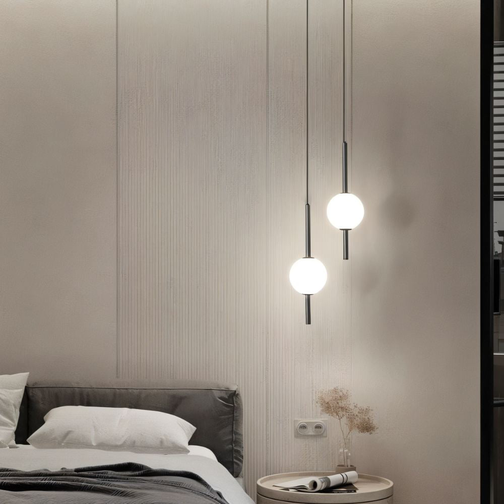 Nordic-Inspired Glass Ball LED Pendant Light – Perfect for Chic Interiors