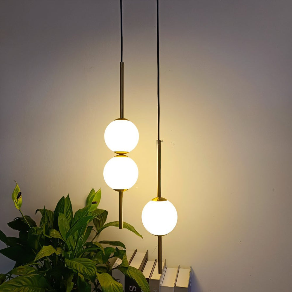 Nordic-Inspired Glass Ball LED Pendant Light – Perfect for Chic Interiors