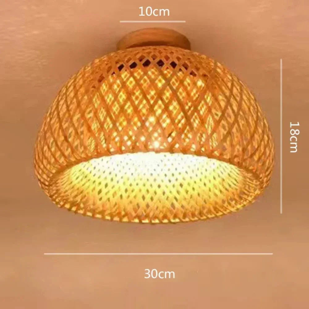 BambooGlow – Artisan Handwoven Bamboo Ceiling Light