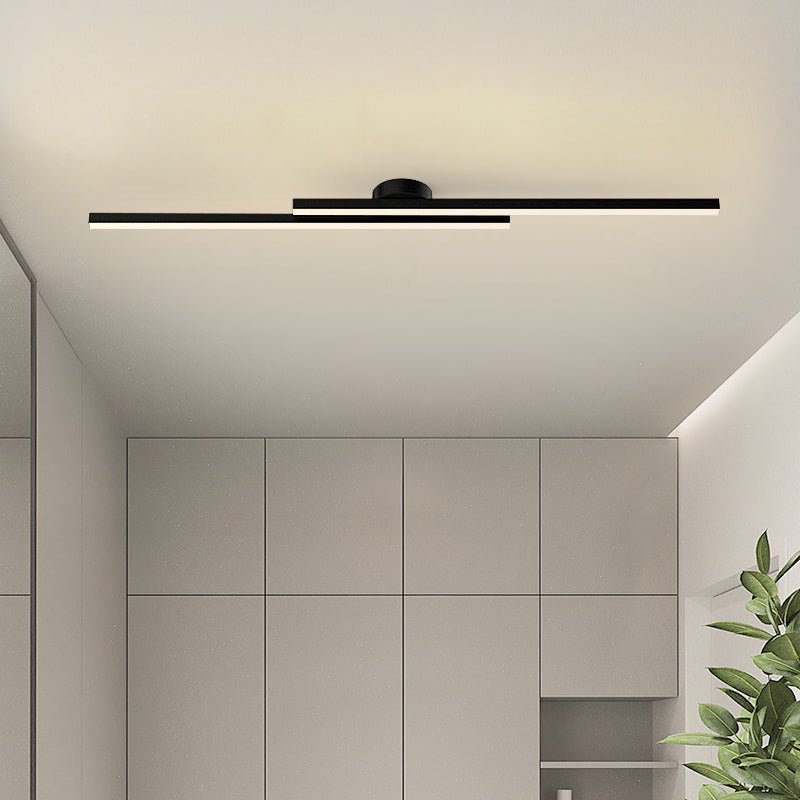 DuoStrip – Contemporary Black LED Ceiling Fixture