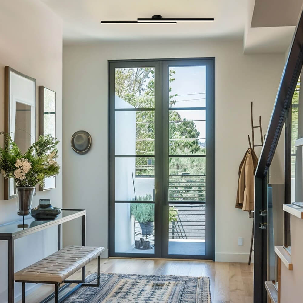 DuoStrip – Contemporary Black LED Ceiling Fixture