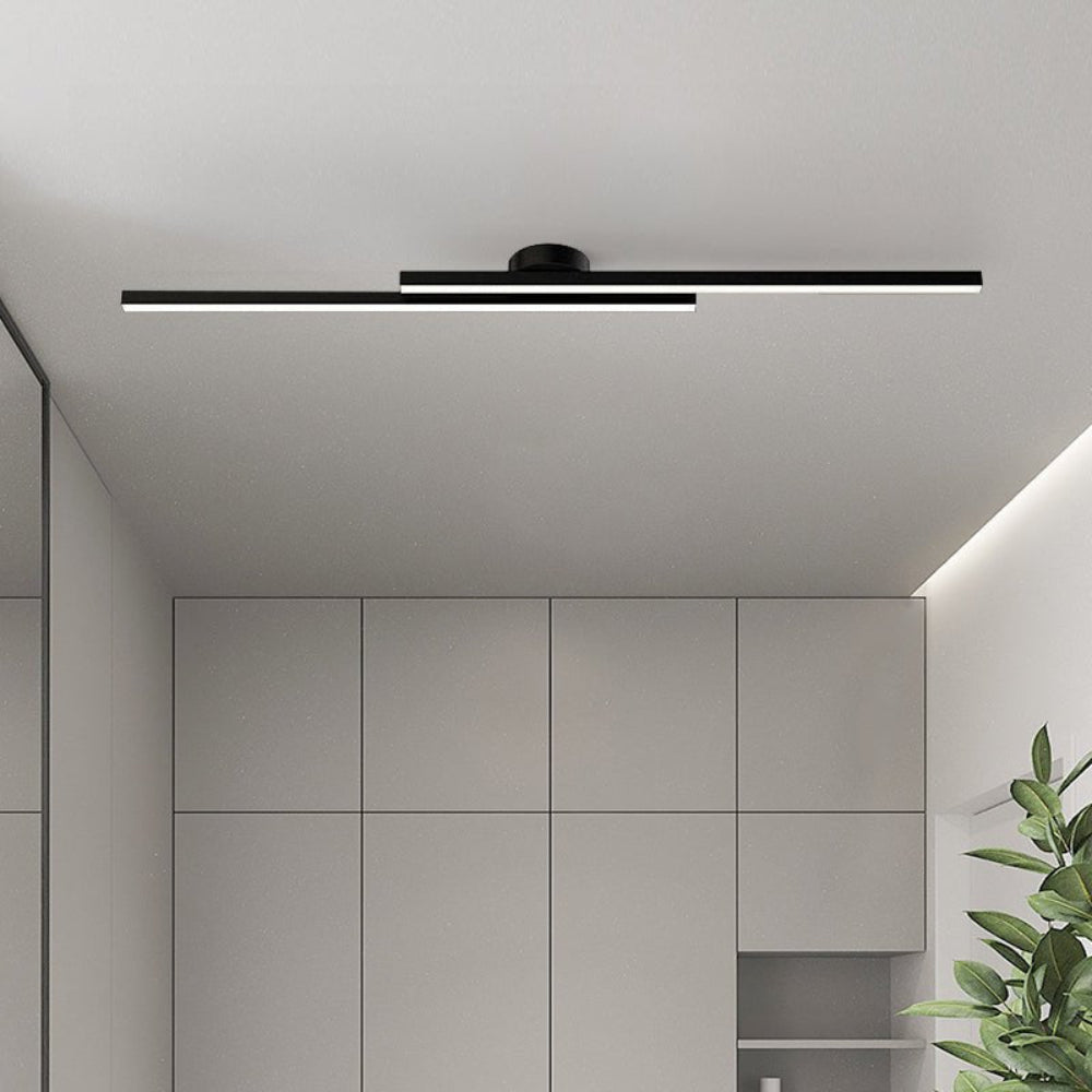 DuoStrip – Contemporary Black LED Ceiling Fixture