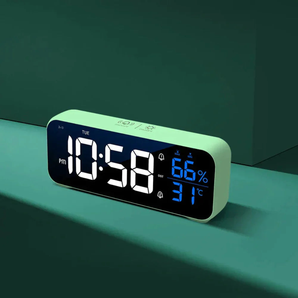 Harmonix Smart LED Alarm Clock with Music Playback and Voice Activation