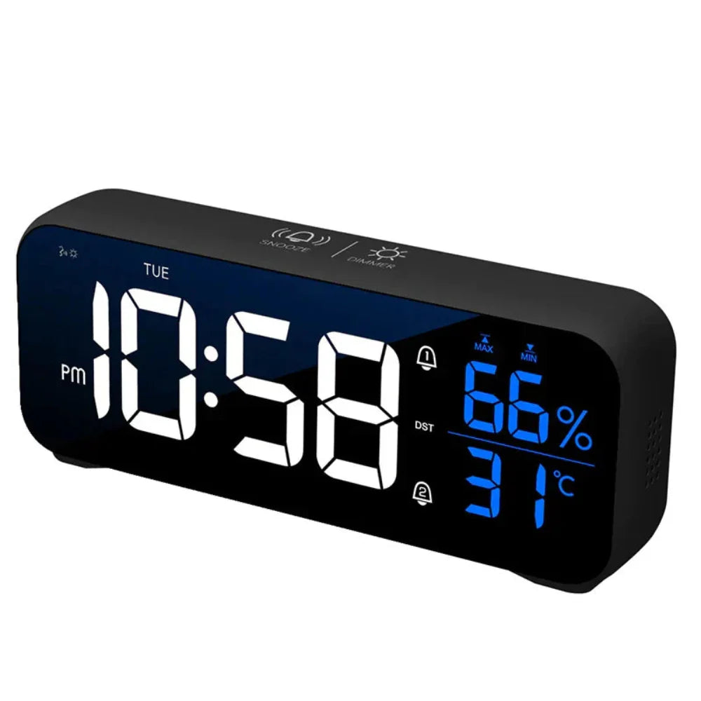 Harmonix Smart LED Alarm Clock with Music Playback and Voice Activation