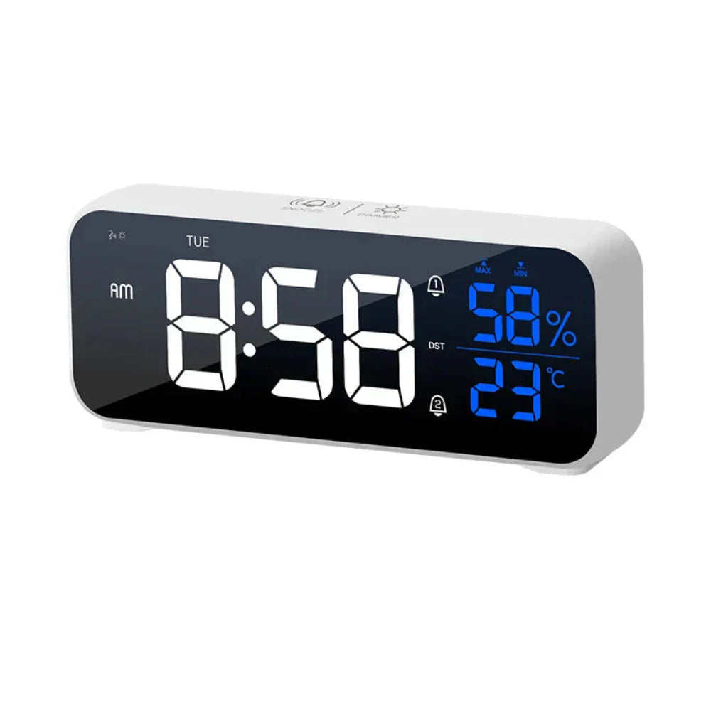 Harmonix Smart LED Alarm Clock with Music Playback and Voice Activation