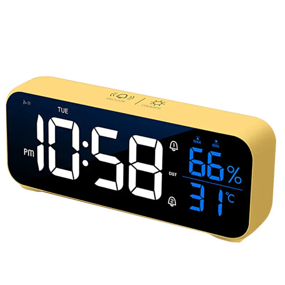 Harmonix Smart LED Alarm Clock with Music Playback and Voice Activation