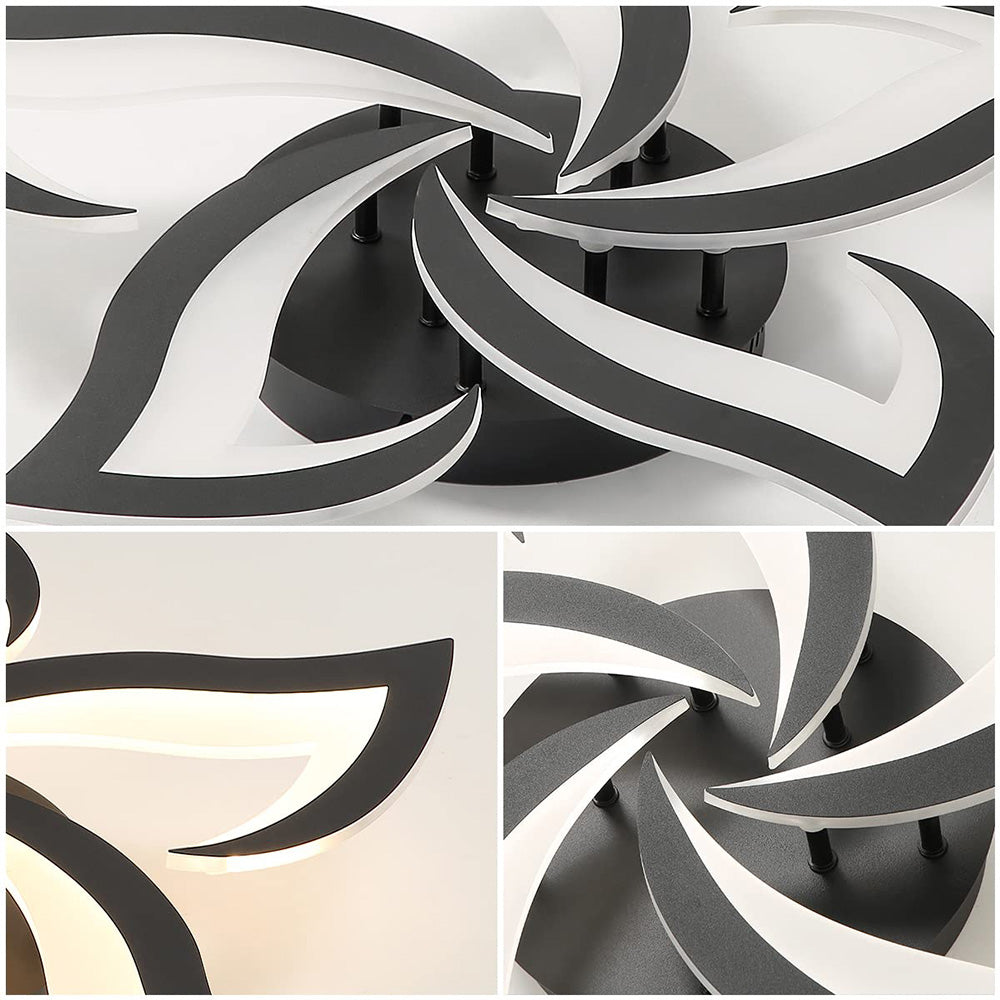 Petralis – Contemporary Flower-Shaped LED Ceiling Light Crafted from Iron