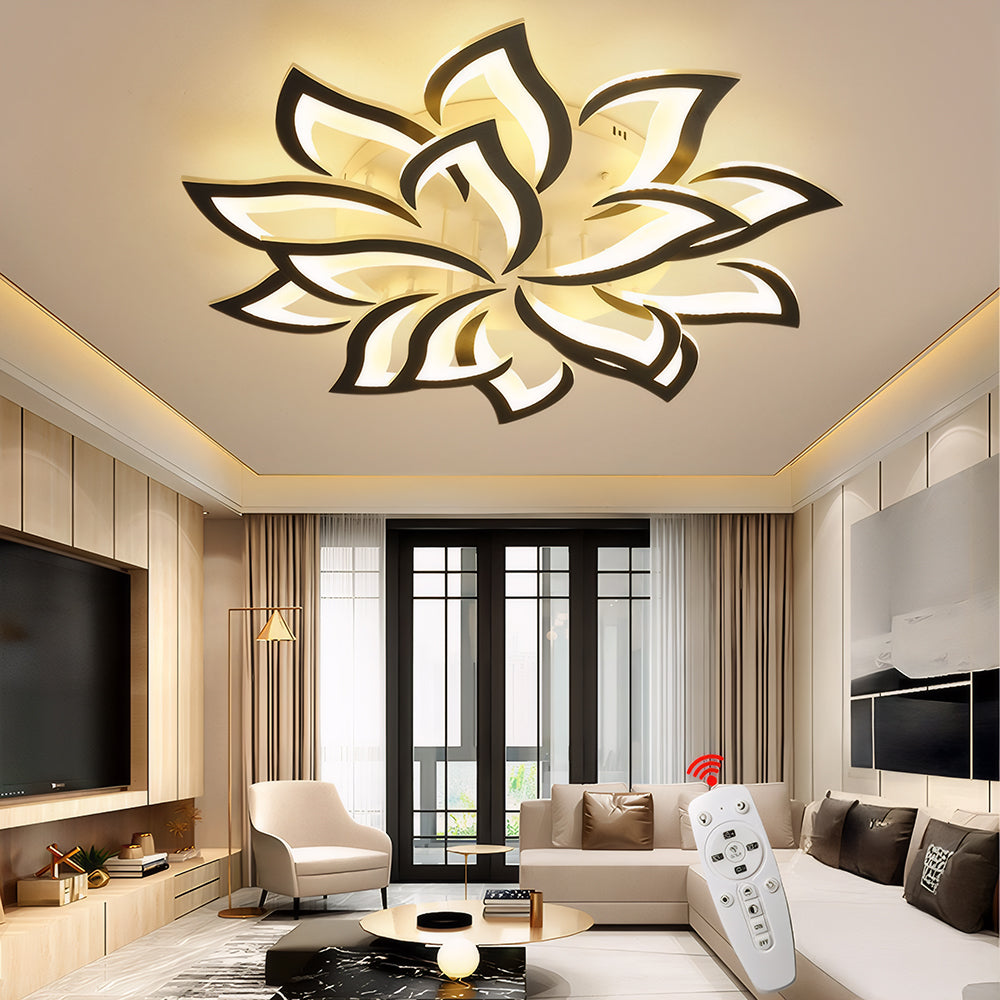 Petralis – Contemporary Flower-Shaped LED Ceiling Light Crafted from Iron