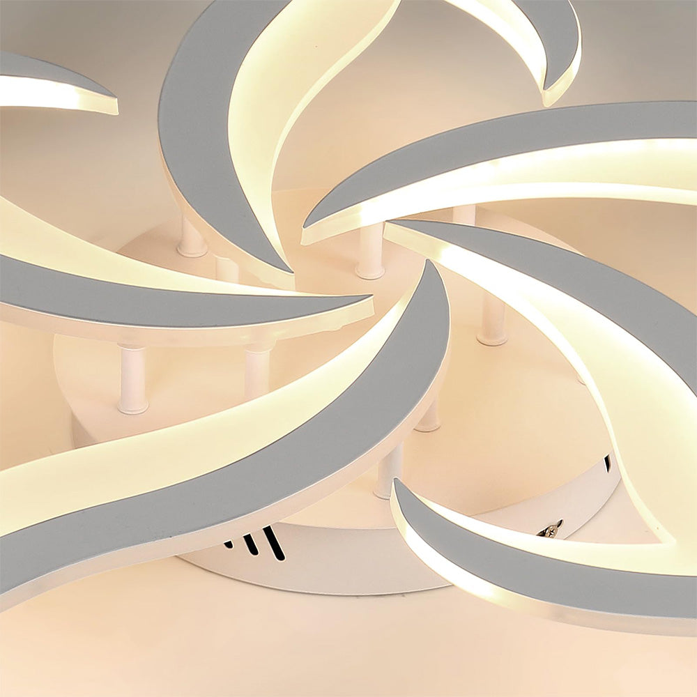 Petralis – Contemporary Flower-Shaped LED Ceiling Light Crafted from Iron