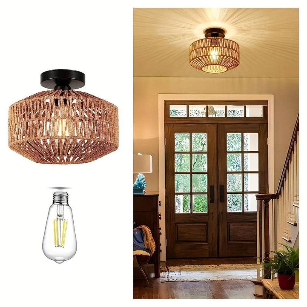 Handcrafted Rustic Bohemian Ceiling Light - Timeless Elegance