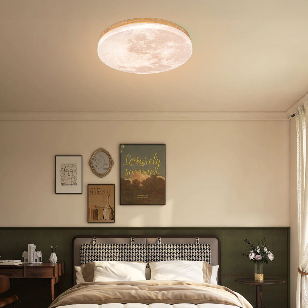 Selvona - LED Ceiling Light with Art Deco Moon Design