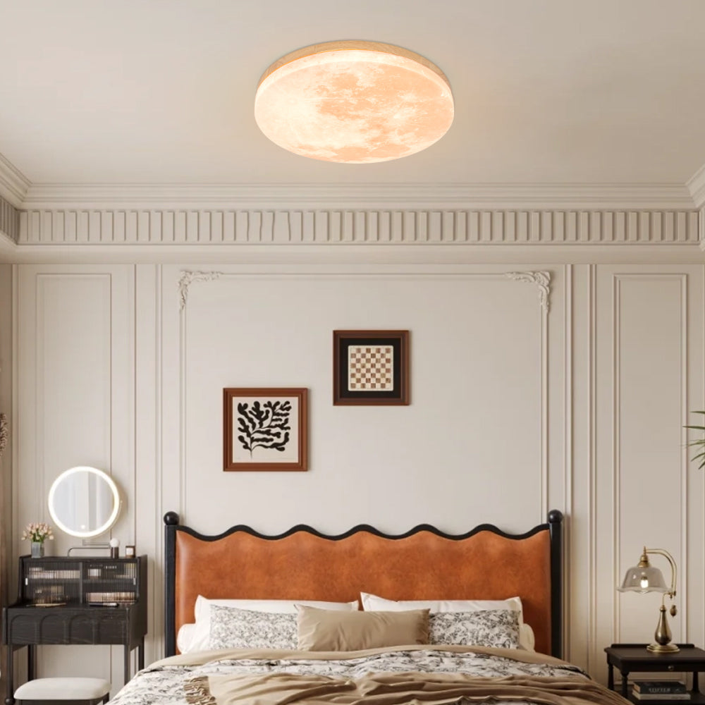 Selvona - LED Ceiling Light with Art Deco Moon Design