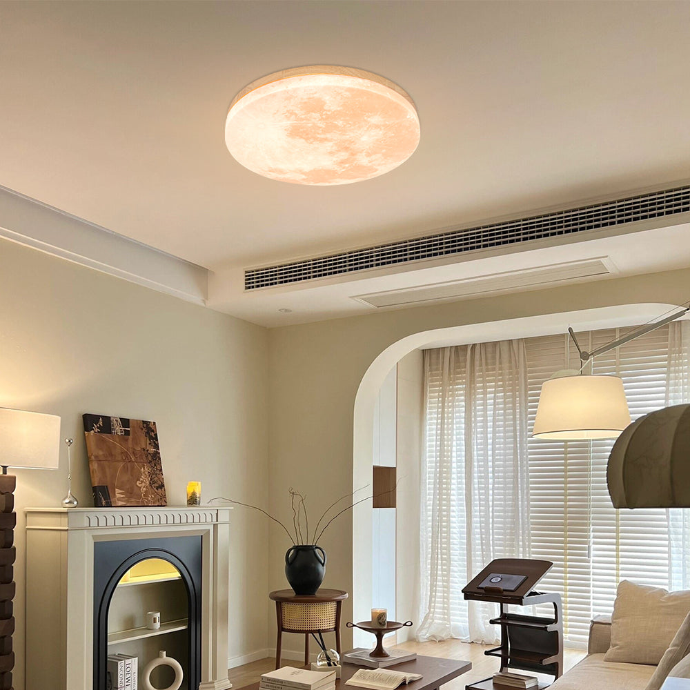 Selvona - LED Ceiling Light with Art Deco Moon Design