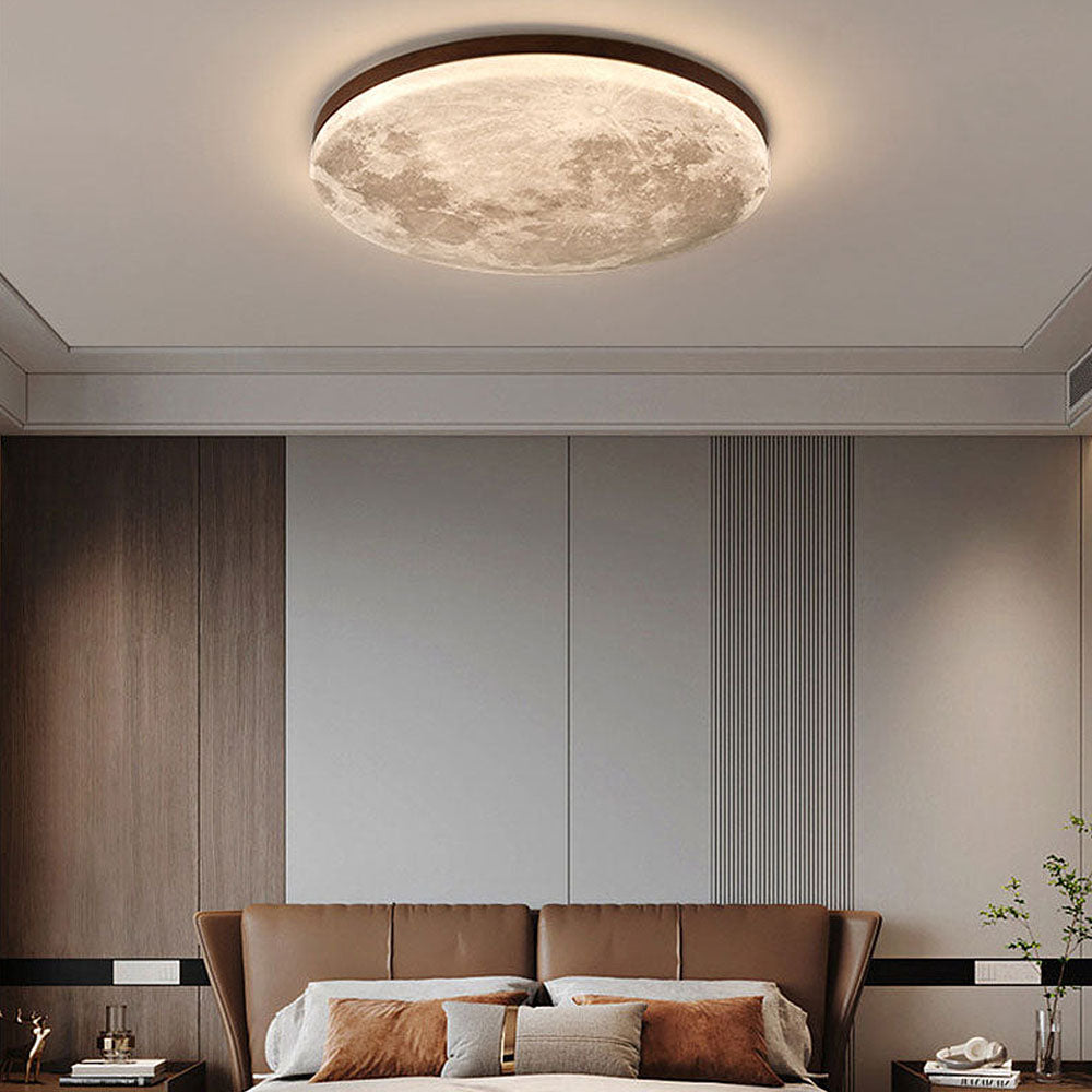 Selvona - LED Ceiling Light with Art Deco Moon Design