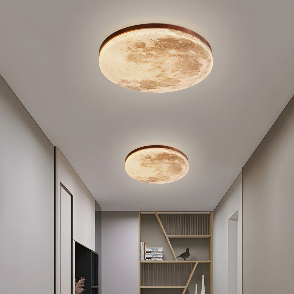 Selvona - LED Ceiling Light with Art Deco Moon Design