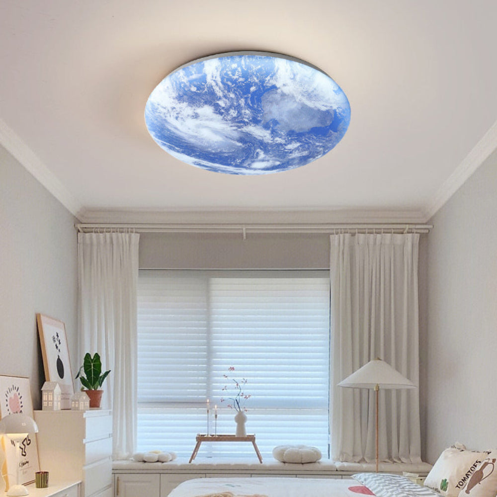 Selvona - LED Ceiling Light with Art Deco Moon Design