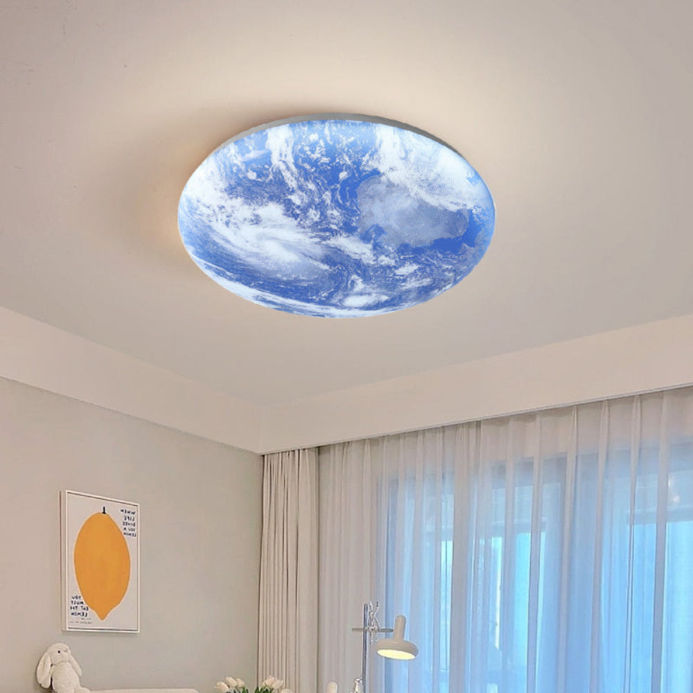 Selvona - LED Ceiling Light with Art Deco Moon Design
