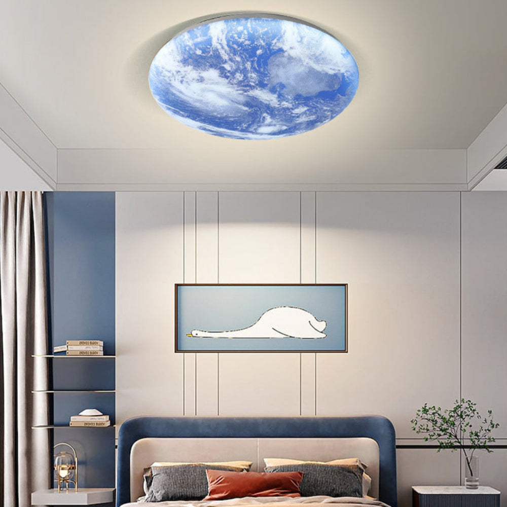 Selvona - LED Ceiling Light with Art Deco Moon Design