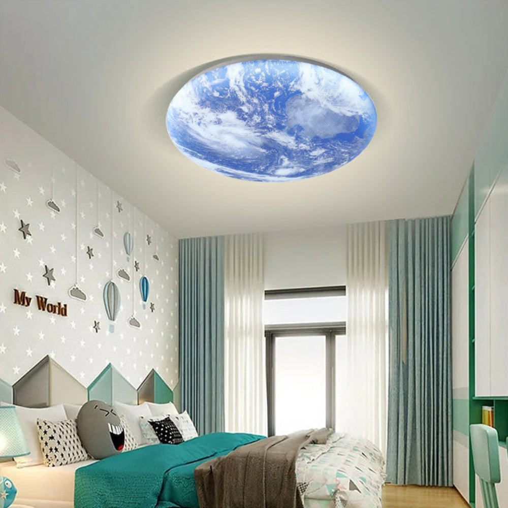 Selvona - LED Ceiling Light with Art Deco Moon Design