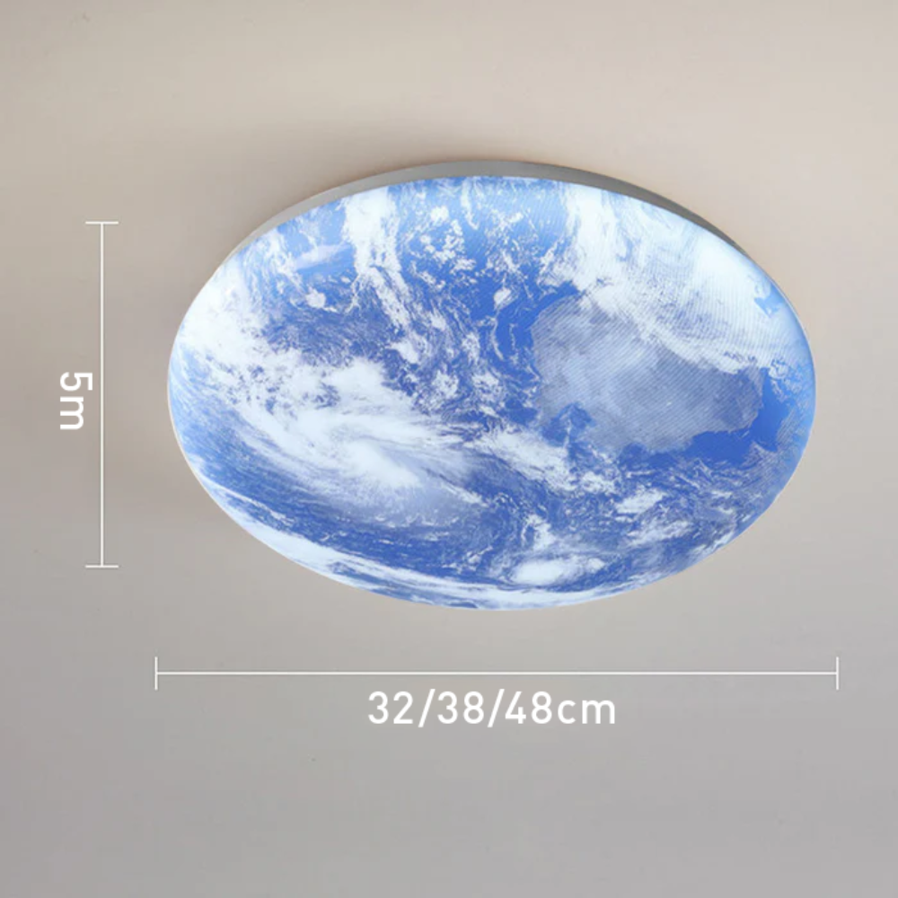 Selvona - LED Ceiling Light with Art Deco Moon Design