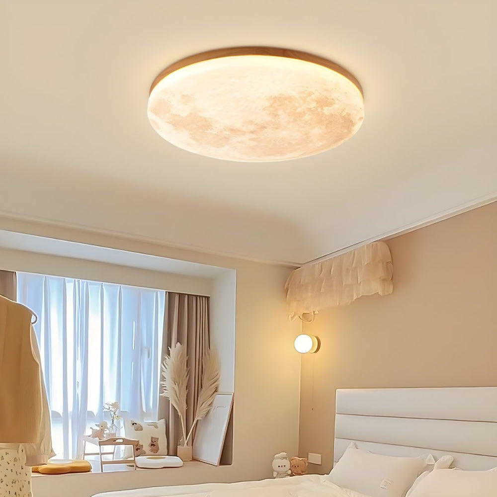 Selvona - LED Ceiling Light with Art Deco Moon Design