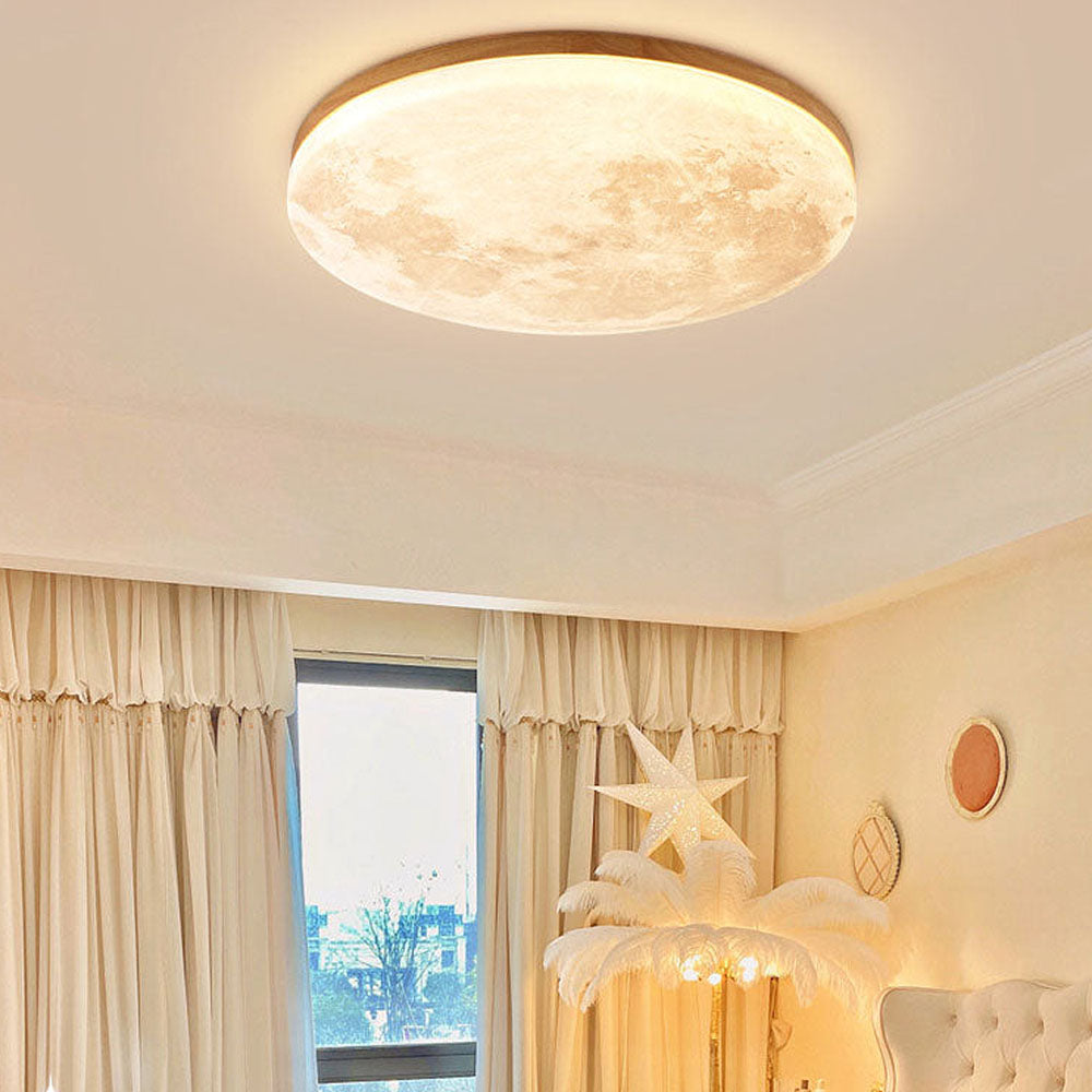 Selvona - LED Ceiling Light with Art Deco Moon Design