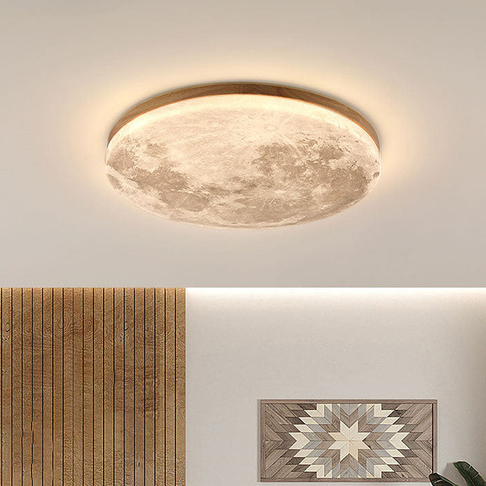 Selvona - LED Ceiling Light with Art Deco Moon Design