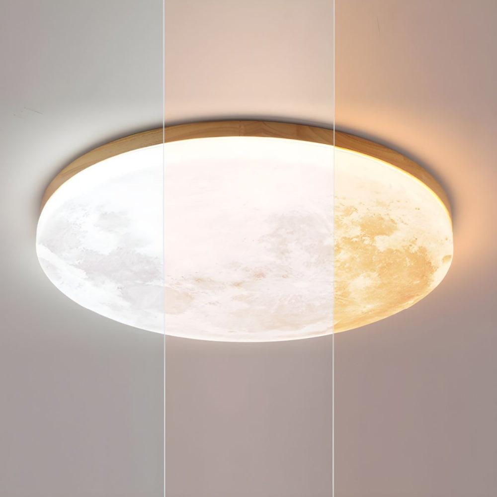 Selvona - LED Ceiling Light with Art Deco Moon Design