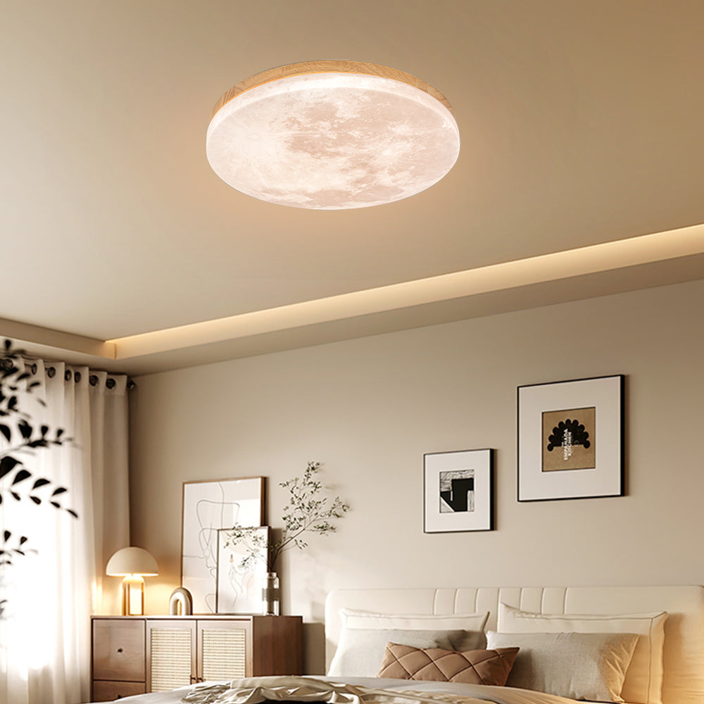 Selvona - LED Ceiling Light with Art Deco Moon Design